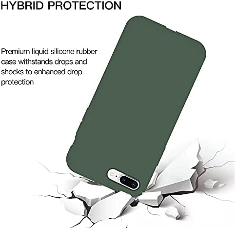 IPHONE 8 Plus Case, iPhone 7 Plus Case Líquido de silicone líquido Rubrote Zvastt Slim Case de telefone suave Anti-arranhão Durável