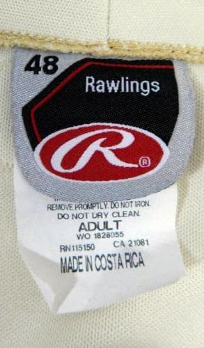 Clearwater Threshers 41 Game Usado Cream Jersey Vest 48 DP13463 - Jerseys de MLB usados ​​no jogo MLB