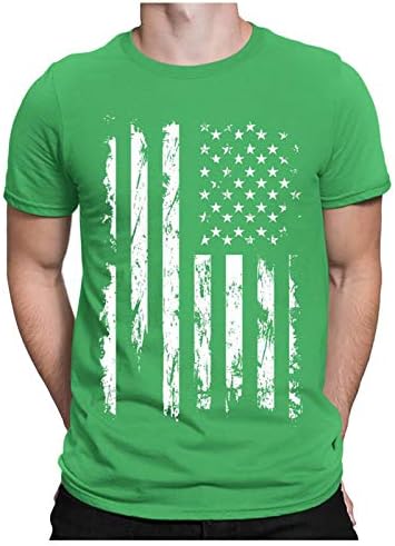 Camisetas patrióticas de bandeira dos EUA masculino
