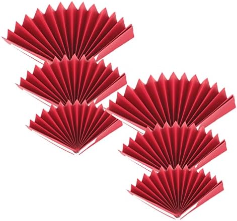 Yardwe 18 PCs cor de cor sólida Dobring Flores de decoração papel de decoração de dupla camada vermelha