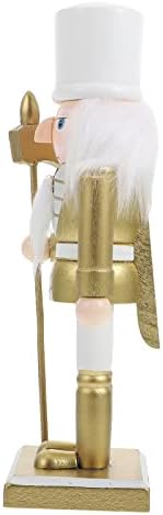 Aboofan 1pc natal de madeira soldado de nozes criativo boneca boneca artesanal dourada para decoração de casa de natal