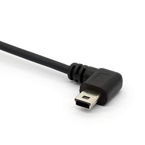 Mini Cabo USB enrolado, 90 graus Spring USB 2.0 para mini cabo de cabo USB, carregamento do ângulo reto e chumbo