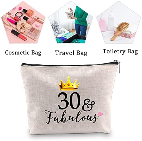 30 e fabulosa bolsa de 30º aniversário Presentes para mulheres 30ª maquiagem bolsa de cosmética engraçada Presentes