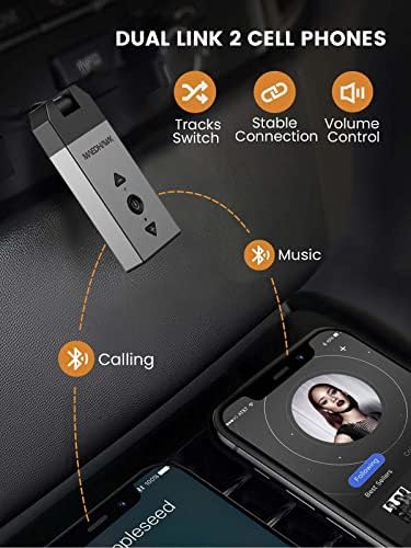 Adaptador Aux Bluetooth para carro, Maedhawk Aux para Bluetooth 5.2 Receptor de áudio para carro estéreo de carro Home fone
