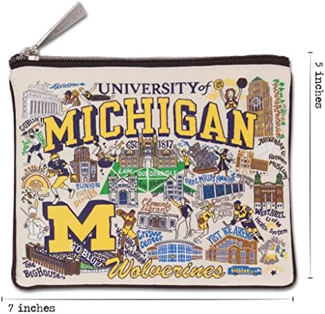 Catstudio University of Michigan Collegiate Zipper bolsa bolsa | Segura seu telefone, moedas, lápis, maquiagem, guloseimas