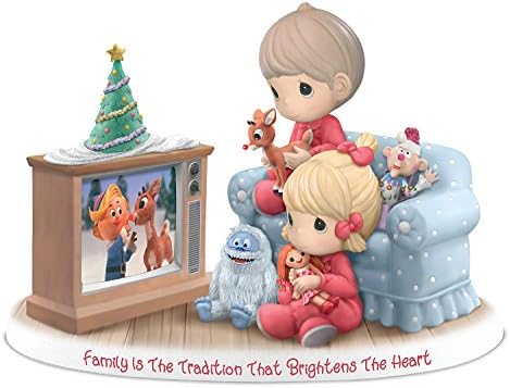 A família Hamilton Collection Moments Family é a tradição que ilumina a estatueta do coração com Rudolph
