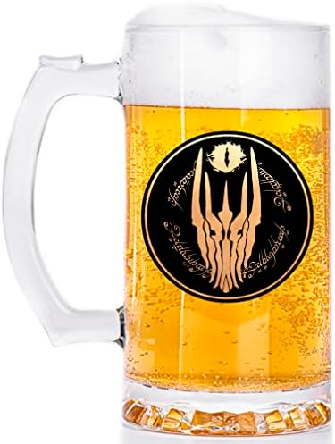 Olho de caneca de vidro de Sauron. Senhor toca presente. Caneca de cerveja personalizada. Tanque de cerveja. Steins de cerveja personalizada.
