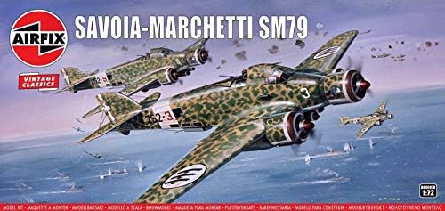 Airfix Vintage Classics Savoia-Marchetti SM79 1:72 WWII Modelo Militar de Aviação Militar Modelo