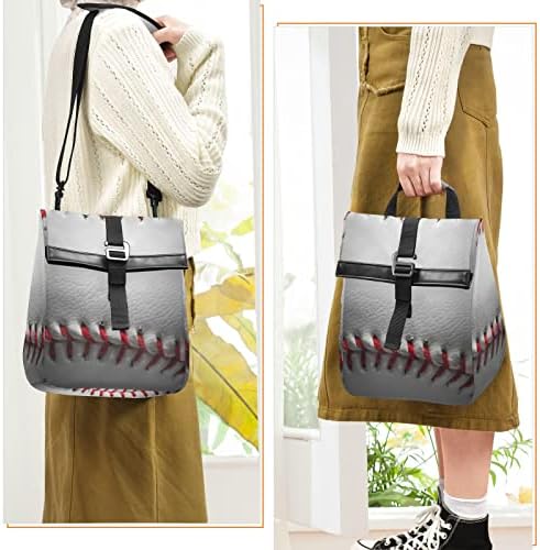Lancheira de alaza para mulheres isoladas, lanche reutilizáveis ​​de beisebol com alça de alça de alcancos bolsa de bolsa mais refrigerada para o trabalho de viagem piquenique