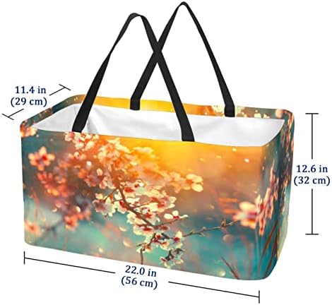 Bolsas de supermercado reutilizáveis ​​ratgdn manchas de aquarela manchas de borboleta dobrável Lavagem de caixas de armazenamento