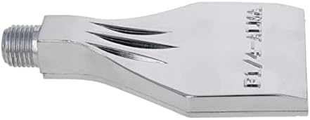 G1/4 BSPF Lia do alumínio de alumínio masculino Air sopra o bico de jato plano Tom de prata 2pcs,