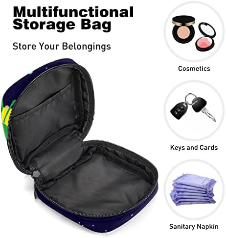 Bolsa de armazenamento de guardanapo sanitário, bolsa de kit de época para escola, bolsa menstrual da xícara, bolsa organizadora