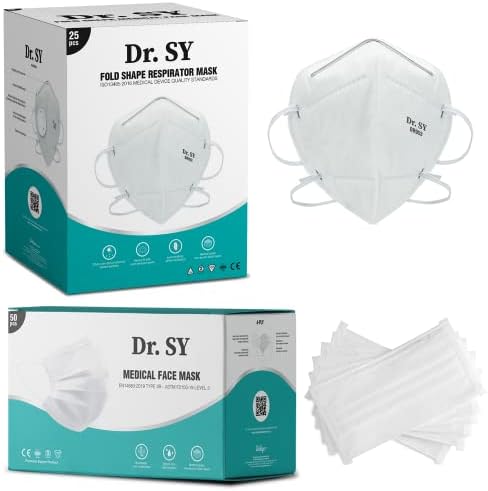 Dr. Sy | Máscaras de face 4-bly descartáveis ​​e máscaras respiradoras da forma dobrável | Máscara de segurança de filtro respirável
