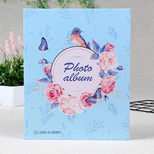 Syxmsm lindo álbum de fotos de flores para a família Organizer Livros de memória de casamento Caixa Caixa de 6 polegadas