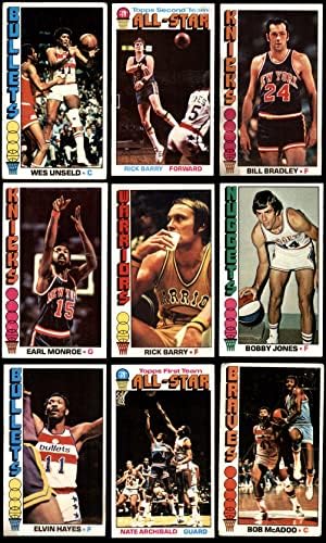 1976-77 Topps Basketball perto do conjunto completo VG+