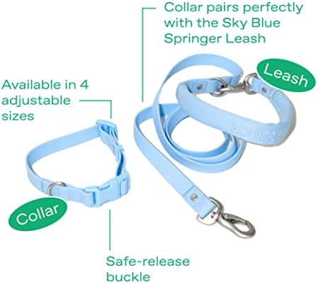 Springer Dog Collar | Colar de serviço pesado e confortável para cães | Colares de cães ajustáveis ​​com fivela de liberação