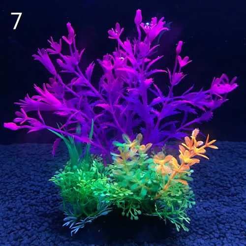 Plantas de aquário plantas aquáticas artificiais, como tanques de peixes decorativos, simulação de aquário em casa e escritório