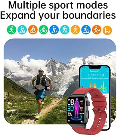 Byikun Smart Watch que pode enviar uma mensagem e chamar, Bluetooth 5.1 Relógio de fitness de 1,83 polegadas TFT Temperatura