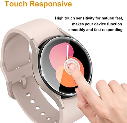 [4 pacote] Sankel Compatível para Samsung Galaxy Watch 5/4 Protetor de tela, HD Anti-Scratch 2,5d 9h Dúfude Protetor de