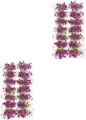 Yardwe 2 caixas arbustos grupos de solo falsos Plantas plásticas cluster de simulação para tufos arbustos Tabela Tabela DIY Construção