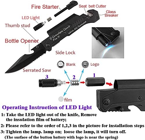 Fanfoobi laser gravado Knife Love You More, presente de aniversário para homens, namorado, marido Idéia de presente para