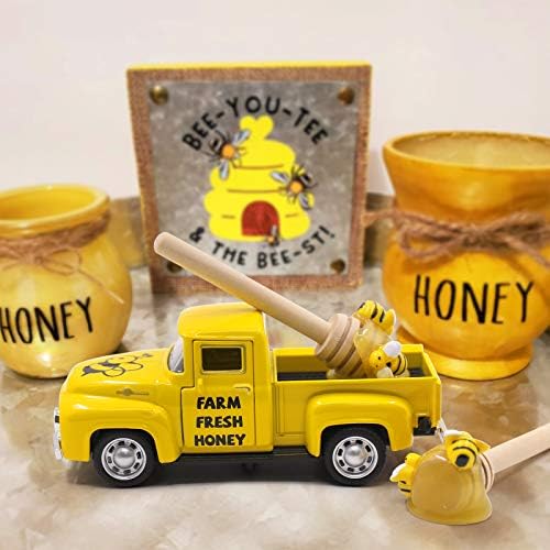 Huray rayho mini fazenda fresca mel amarelo brinquedo com faux mel mergulhar em casa de abelhas de bandeja de bandeja