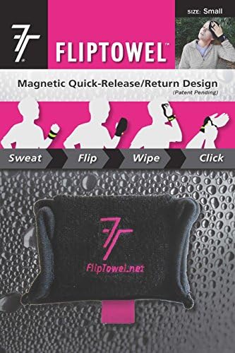 Toalha de microfibra FliptOwel - combina uma faixa de suor e uma toalha esportiva para limpar o suor enquanto estava em movimento