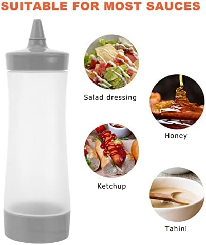 Upkoch 3pcs Squeeze Condimento Bottle Squirt Molho Dispensador Acessórios para churrasco para Ketchup Mustard Jam