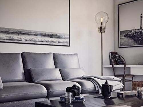 Kenroy Home 32463AB Edison Floor Lamp com acabamento de latão antigo, estilo rústico, 71,5 altura, 11,438 largura,