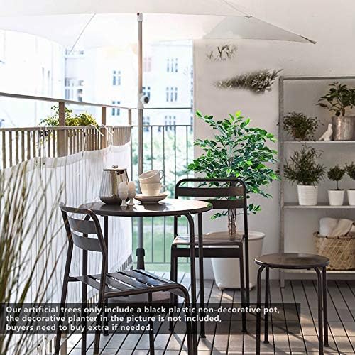 Aveyas 3ft Artificial Ficus Silk Tree em vaso de berçário de plástico, planta falsa para a casa da casa de estar da fazenda