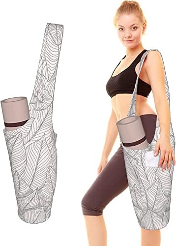 Iwieiairi White Yoga Mat Bag de tamanho grande de bolso de ioga Bolsa de transportadora para mulher multifuncional e encaixe mais