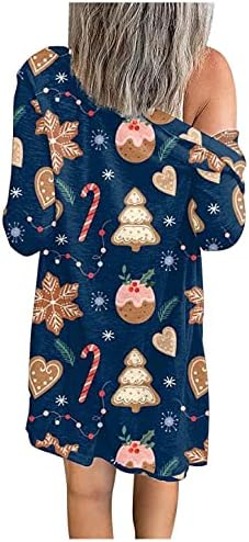 Cardigãs para mulheres Santa Snowman Christmas Knitt Button Button Down Down Open Sweater Front Cardigan Coat Outwear