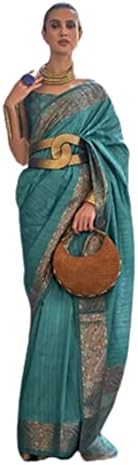 Emporium étnico texturizada rica de mulher indiana Gala cobre zari tecelagem de tecelagem de seda sari blusa 7345