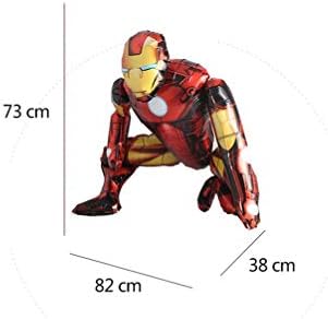 BCD-PRO Superhero Iron Man 3D Stand Airwalker Balões de tamanho médio para crianças decorações de aniversário para crianças