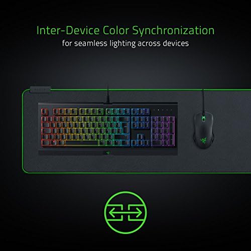 Razer Huntsman Elite Gaming Teclado + Goliathus estendido Chroma Gaming Mousepad Bundle: Clicky Optical Switches - Classic