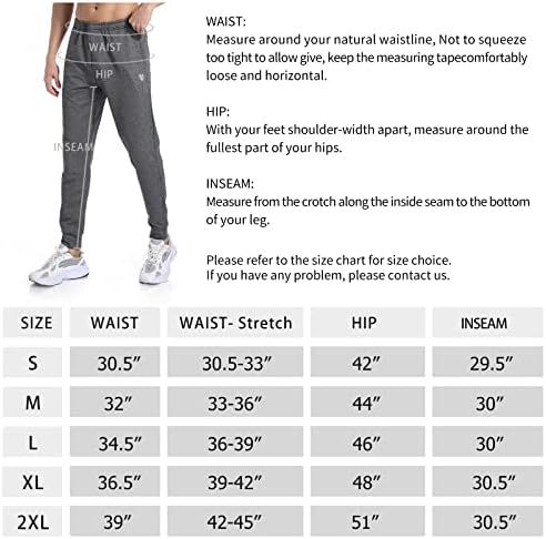 Komprexx Men's Athletic Sweats: Ideal para exercícios de academia e desgaste casual com design de ajuste esbelto e bolsos convenientes