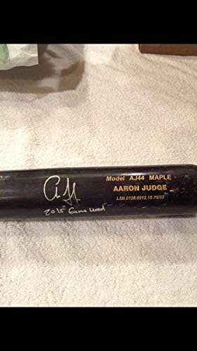 New York Yankees Aaron Juiz assinou e inscrito no jogo usado Chandler Bat JSA Loa - MLB Game Usado Bats