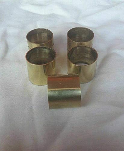 Lotes náuticos de Zubaida de 6 Brass sólidas e Silver Ferrules colares anel de anel de anel de anel de vitada de bengala de