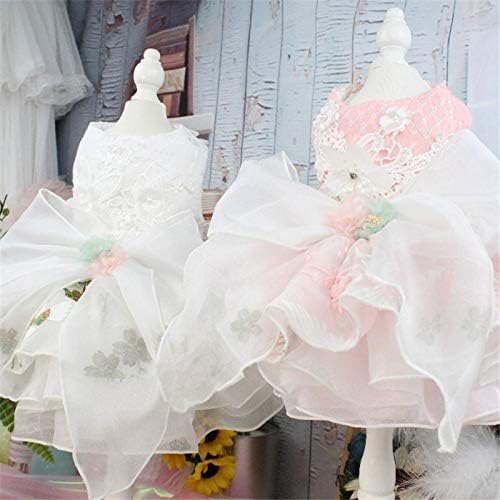 Roupa de roupas de estimação de roupas de estimação para vestidos de cachorro pequenos trajes finos vestidos de noiva saia branca garotas da primavera no verão