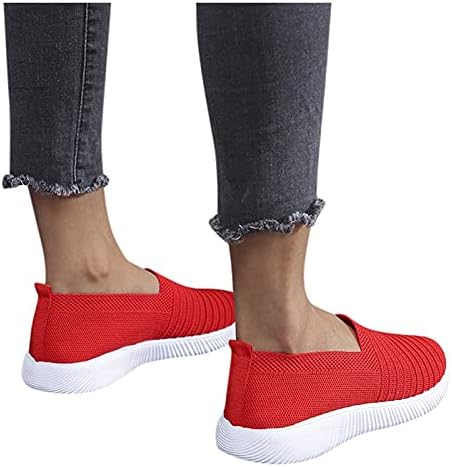 Flekmart Women Mesh Mesh Casual Sneakers Slip com sapatos esportivos Sapatos respiráveis ​​Sapatos de exercícios