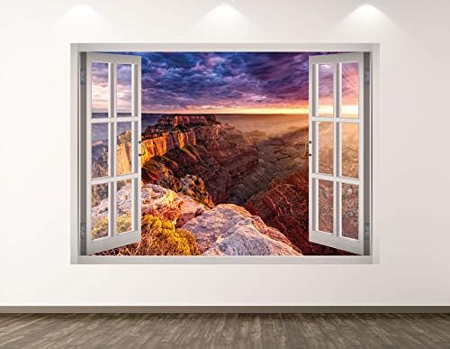West Mountain Grand Canyon Wall Decal de Arte Decoração 3D Window Paiscape Sticker Mural Kids Room Presente Personalizado BL266