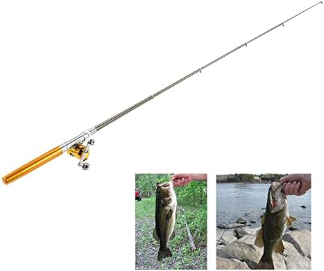 Xixian Rod Reel Kit Combo Conjunto Mini telescópico Pólo de pesca de caneta portátil Pólo de pesca + bobina Acessórios de