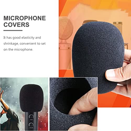 MILISTEN HOPETEN Microfone 2pcs Cover de espuma Tampa de microfone portátil Microfone Windscreen Karaoke DJ Microfone Esponja Escudo