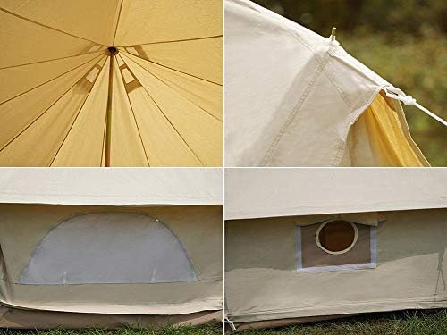 Tenda glamping de glamping tenda de luxo de algodão 3m/4m/5m/6m Yurt Bell Tent para acampamento em família