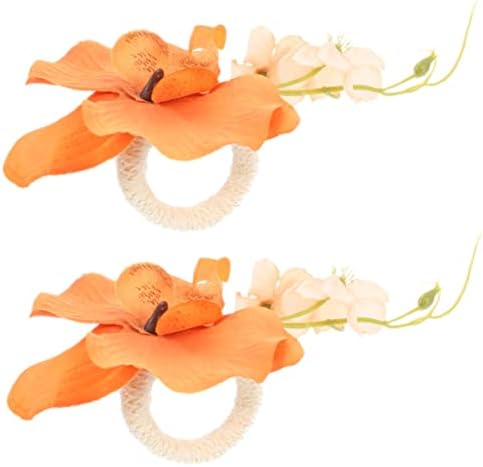 Besportble 10 PCS NABEPALLE FUNLE ORANGE PHALAENOPSIS Decoram a flor de seda