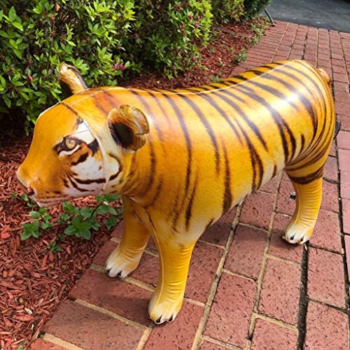 Jet criação de jato tigre inflável Big Cat Air Plexhy Animal, ideal para decorações de festas, suprimentos, brinquedos flutuantes da piscina, presente. Tamanho de 40 polegadas. AN-TIGER