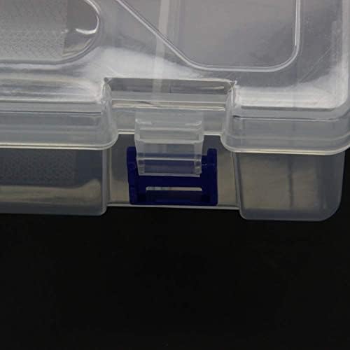 Caixa de organizador de cordas de plástico JutaGoss com divisores, 9.06x6.3x2.36 polegadas, 8 MPartment Craft Storage recipientes,