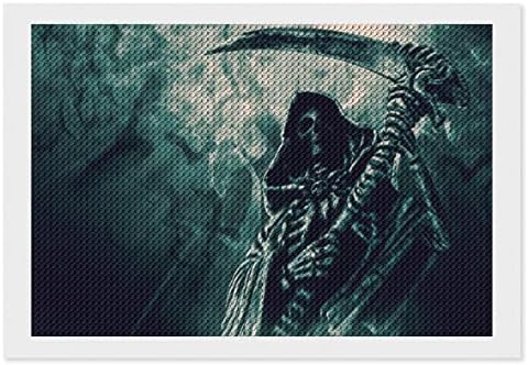 Kits de pintura de diamante de Reaper Sketal Reaper com capuz 5D DIY DIY FLILHA FILIZAÇÃO RETRO DE RETRAS DE ARTES DE PAREDE