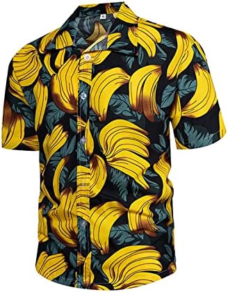 Sorto de manga curta masculina de Xiloccer, Button Casual Camisetas camisas masculinas para homens camisas de vestido