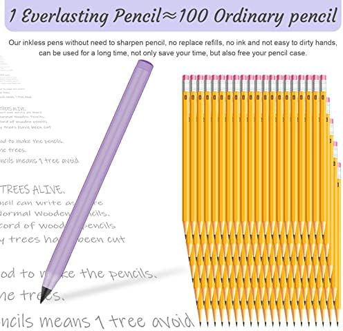 Ablink 14 PCs Infinito lápis Lápis sem tinta lápis Evlasting com borracha, lápis reutilizável infinito para escrever